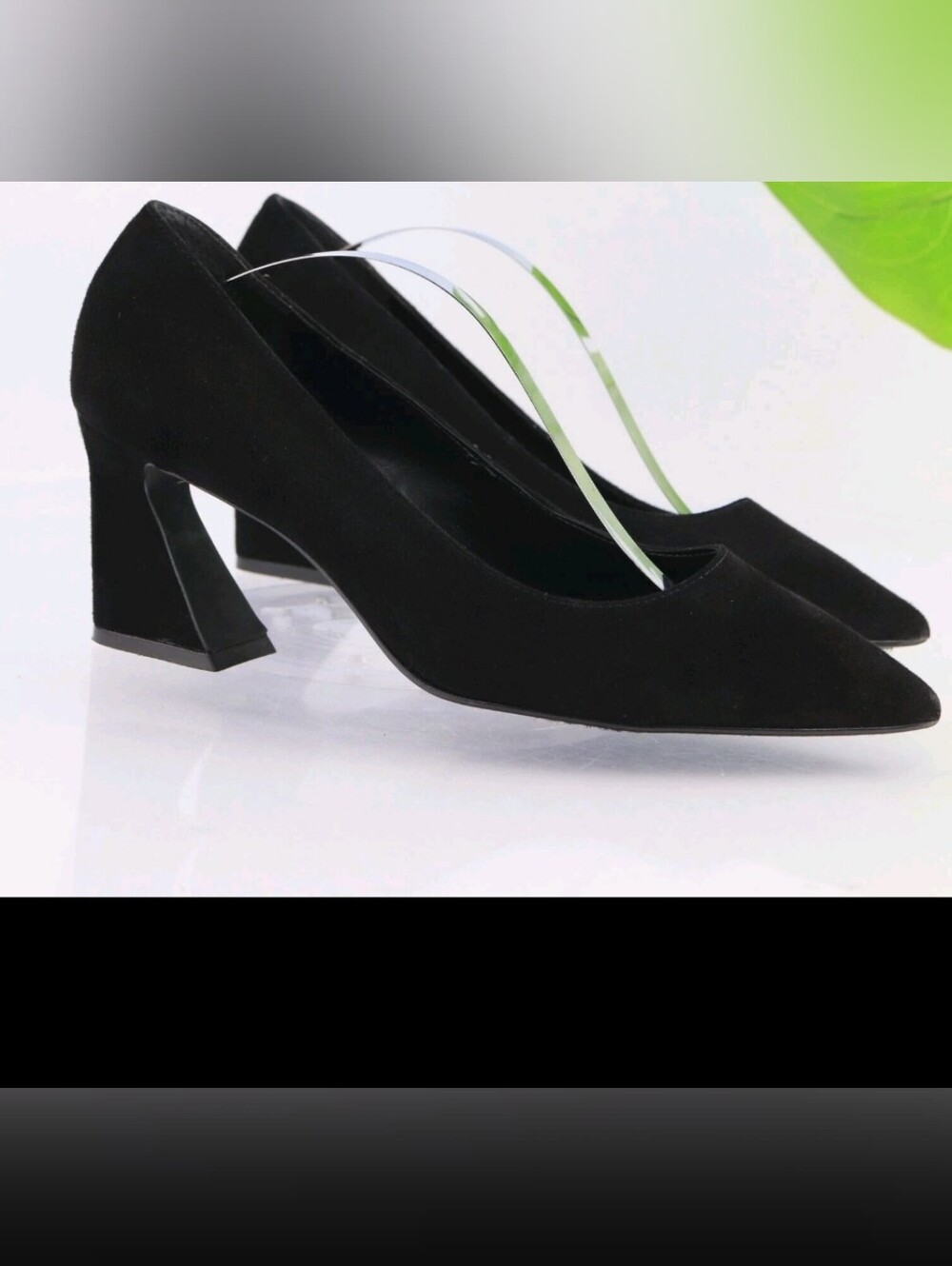 Vince Camuto Black Suede Flared Block Heel Pumps Size 9M